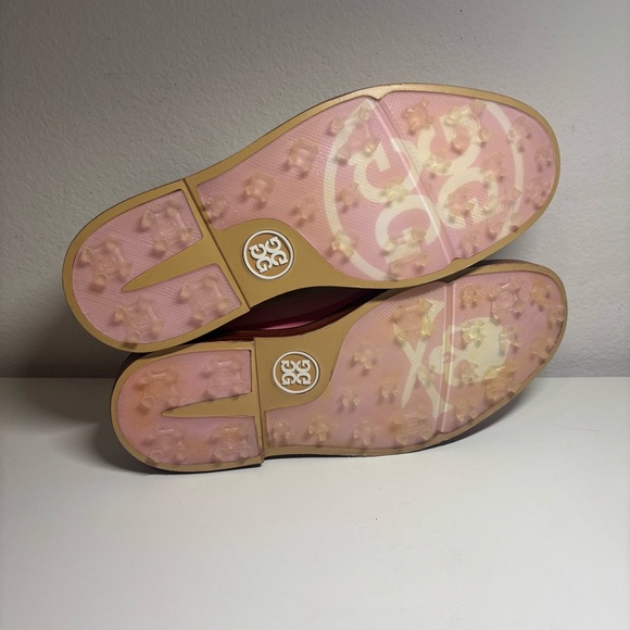 NEW G/FORE Gallivanter Tuxedo White Pink Golf Shoes Mens Size 8.5